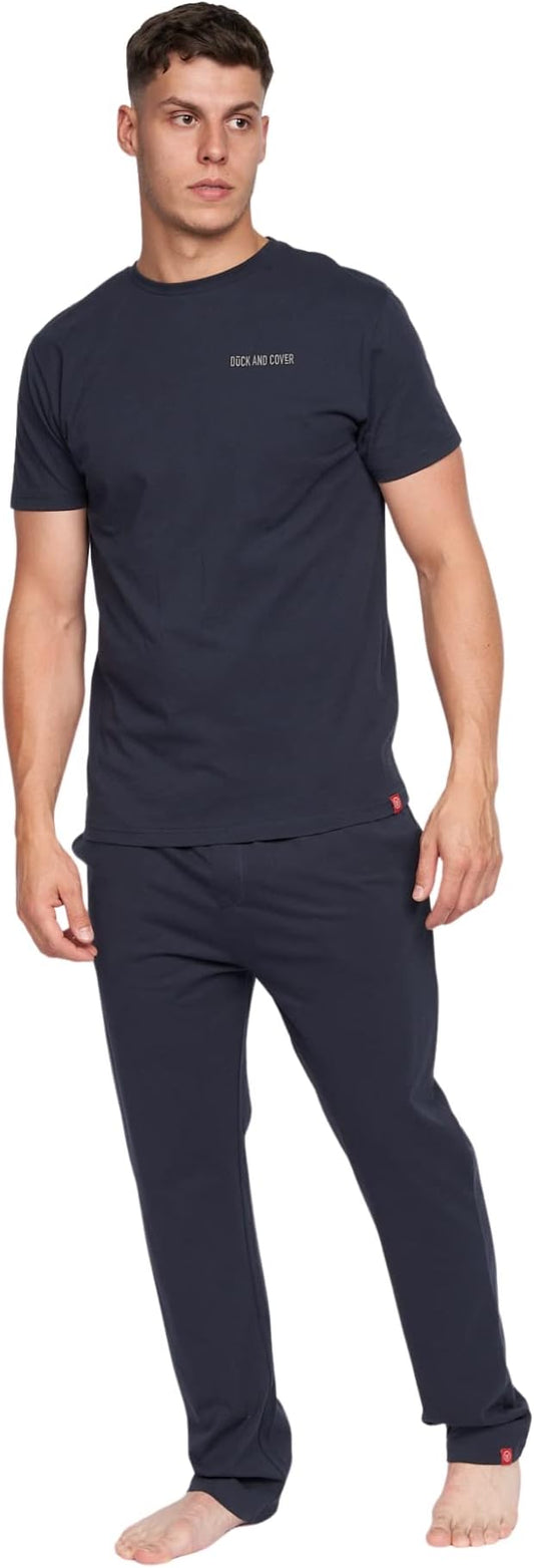 Duck and Cover - Mens Essential Nightwear Short Sleeve Crew Neck Loungewear Sets