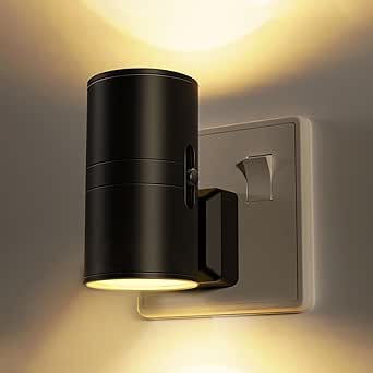 LOHAS-LED Night Light Plug in Wall, [1 Pack] Vintage Night Light with Dusk to Dawn Sensor, Adjustable Brightness 0-100LM, Warm White 3000K, Dimmable Night Light Hallway Bedroom Stair Bathroom Toddler